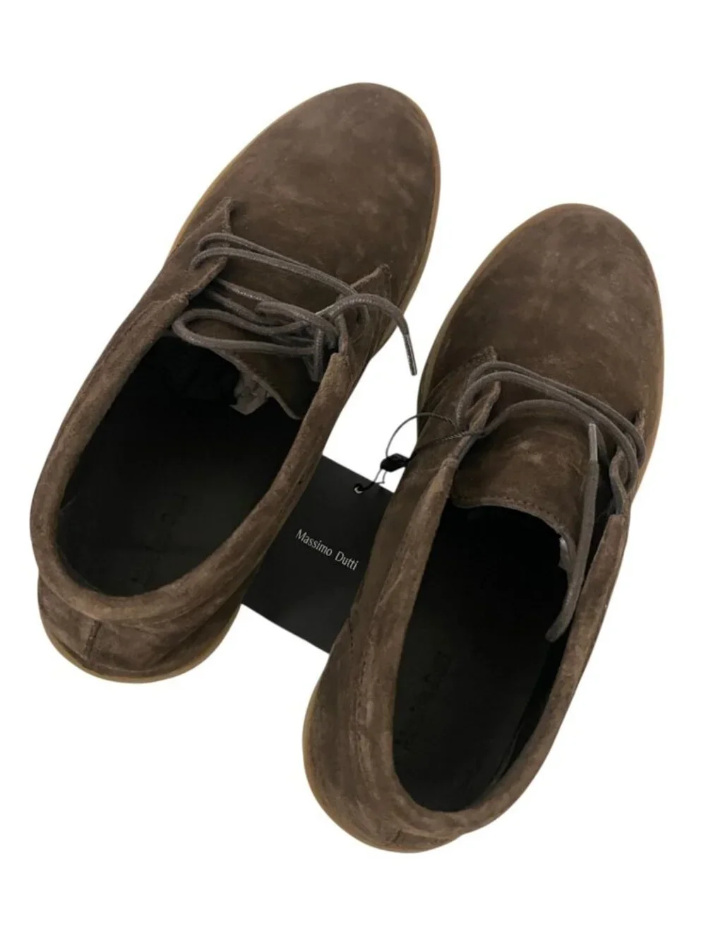 Massimo Dutti Mens Chukka Boots EU 42 US 9 Brown Suede Lace Up 2004/650 NWOB